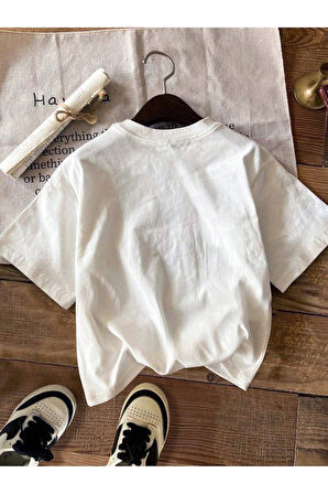 Unisex New Yourk USA Baskılı Oversize T-Shirt
