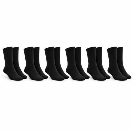 Unisex Siyah Soket Çorap 6`lı Set Düz Basic Ribanalı Günlük Spor Esnek Rahat Uzun Çorap Konforlu Set