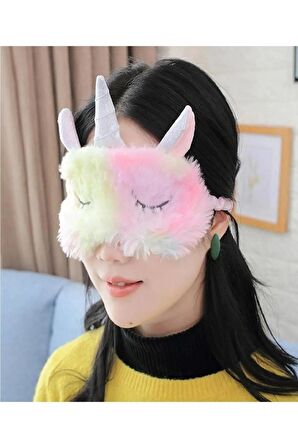 Peluş Unicorn Uyku Göz Bandı