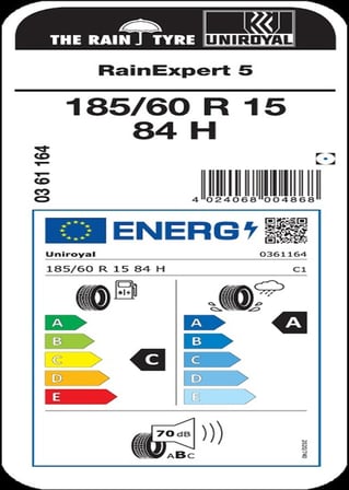 Unıroyal 185/60R15 84H RainExpert 5 Oto Yaz Lastiği (Üretim Yılı: 2026)