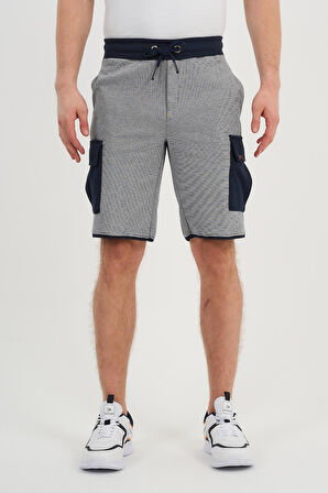 ALEXANDERGARDI ÇİZGİLİ KARGO CEPLİ BERMUDA ŞORT (UNIX-65010)