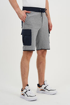ALEXANDERGARDI ÇİZGİLİ KARGO CEPLİ BERMUDA ŞORT (UNIX-65010)