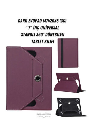 Dark EvoPad M7420X5 (3G) - 7"  Universal Standlı 360° Dönebilen Tablet Kılıfı