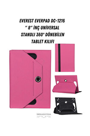 Everest EverPad DC-1216 - 8"  Universal Standlı 360° Dönebilen Tablet Kılıfı