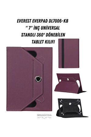 Everest Everpad DL7006-KB 7" Universal Standlı 360° Dönebilen Tablet Kılıfı
