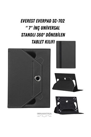 Everest EverPad SC-702 -7"  Universal Standlı 360° Dönebilen Tablet Kılıfı