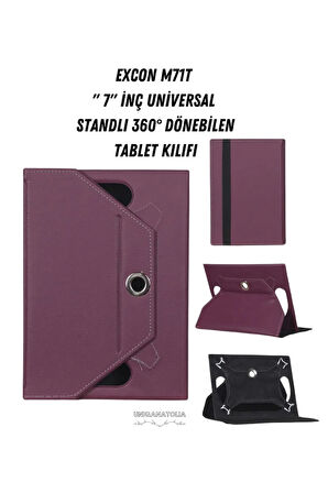 Excon M71T - 7"  Universal Standlı 360° Dönebilen Tablet Kılıfı