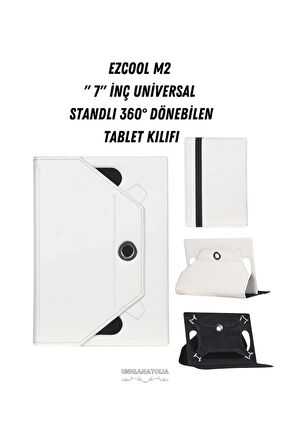 Ezcool M2 7"  PC Universal Standlı 360° Dönebilen Tablet Kılıfı
