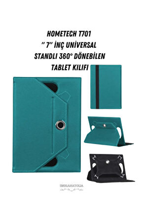Hometech T701 - 7"  Tablet Uyumlu Standlı Üniversal Kapaklı Tablet Kılıfı