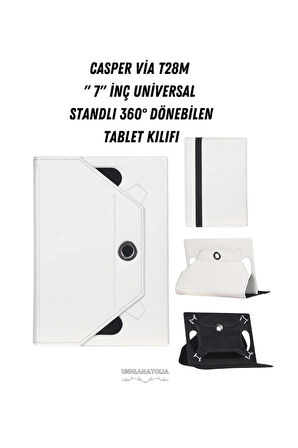 Casper Via T28M 7"   Universal Standlı 360° Dönebilen Tablet Kılıfı