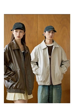 Unisex Yeni Sezon Kapitone Dolgulu Oversize Vintage