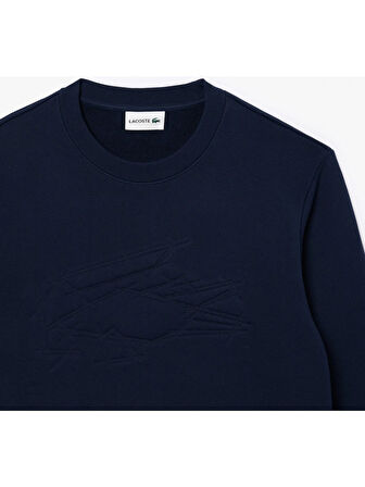 Lacoste Erkek Regular Fit Bisiklet Yaka Lacivert Sweatshirt