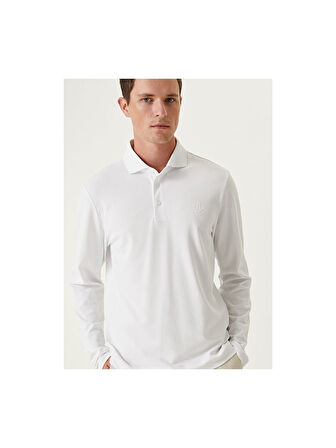 Beymen club Comfort Fit Beyaz Polo Sweatshirt