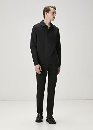 Beymen Club Comfort Fit Siyah Polo Sweatshirt