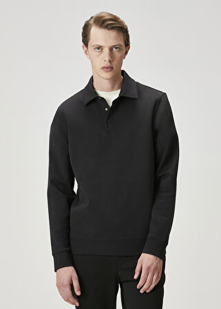 Beymen Club Comfort Fit Siyah Polo Sweatshirt