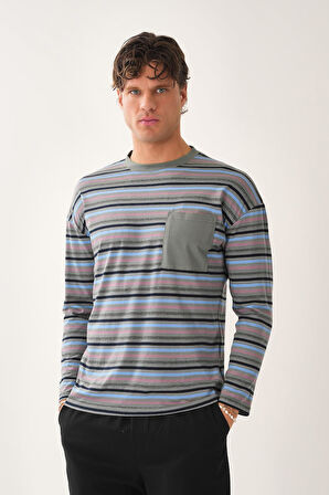 Cep Detaylı Sweatshirt  antrasit