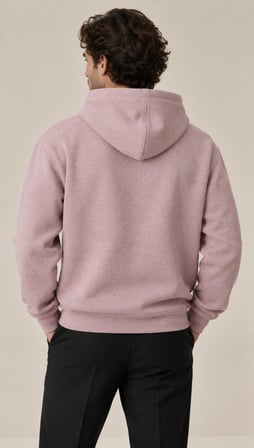 Dokulu Kapüşonlu Erkek Sweatshirt