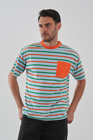 ALEXANDERGARDI Cep Detaylı Çizgili T-shirt