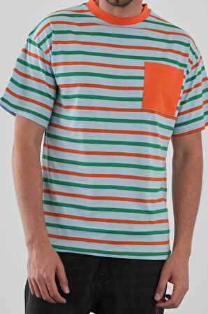 ALEXANDERGARDI Cep Detaylı Çizgili T-shirt
