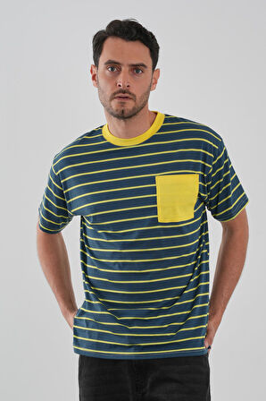 ALEXANDERGARDI Cep Detaylı Çizgili T-shirt