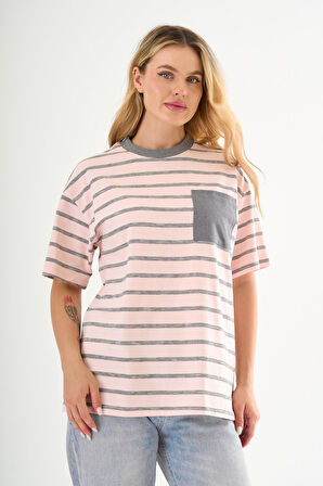 ALEXANDERGARDI Cep Detaylı Çizgili T-shirt