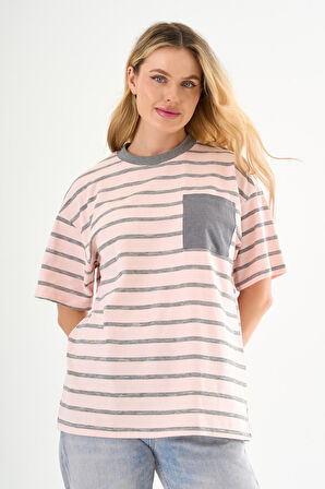 ALEXANDERGARDI Cep Detaylı Çizgili T-shirt