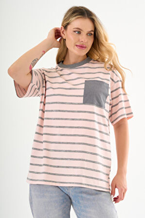 ALEXANDERGARDI Cep Detaylı Çizgili T-shirt