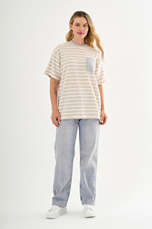 ALEXANDERGARDI Cep Detaylı Çizgili T-shirt