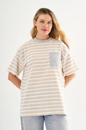 ALEXANDERGARDI Cep Detaylı Çizgili T-shirt