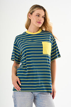 ALEXANDERGARDI Cep Detaylı Çizgili T-shirt