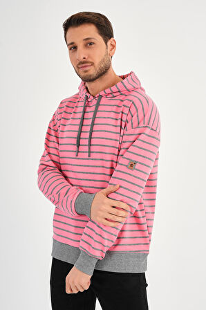 ALEXANDERGARDI ÇİZGİLİ KAPÜŞONLU SWEATSHIRT (UNX-00242)
