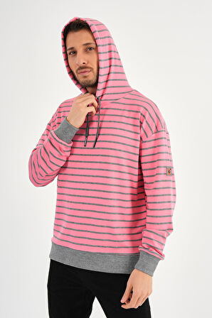 ALEXANDERGARDI ÇİZGİLİ KAPÜŞONLU SWEATSHIRT (UNX-00242)