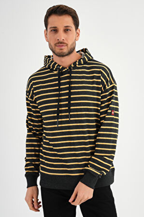ALEXANDERGARDI ÇİZGİLİ KAPÜŞONLU SWEATSHIRT (UNX-00242)
