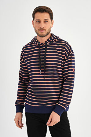 ALEXANDERGARDI ÇİZGİLİ KAPÜŞONLU SWEATSHIRT (UNX-00242)
