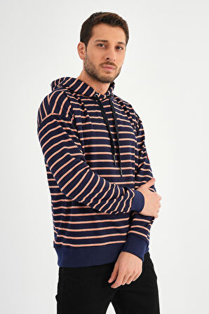 ALEXANDERGARDI ÇİZGİLİ KAPÜŞONLU SWEATSHIRT (UNX-00242)