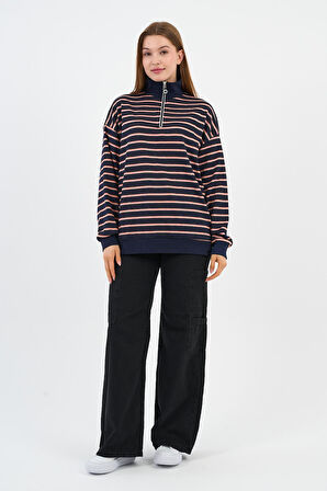 ALEXANDERGARDI DİK YAKA FERMUARLI SWEATSHIRT (UNX-00247-WN)