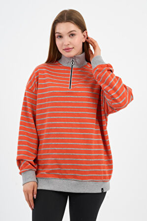 ALEXANDERGARDI DİK YAKA FERMUARLI SWEATSHIRT (UNX-00247-WN)