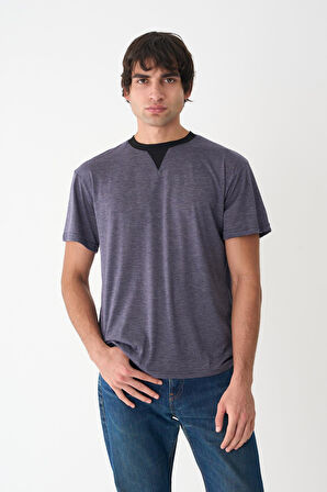 Bisiklet Yaka Çizgili Erkek T-Shirt