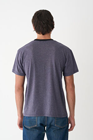 Bisiklet Yaka Çizgili Erkek T-Shirt