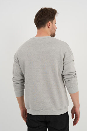 ALEXANDERGARDI Bisiklet Yaka Unisex Baskılı Sweatshirt (UNX-37401)