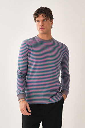 Çizgili Uzun Kollu T-Shirt