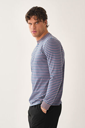 Çizgili Uzun Kollu T-Shirt