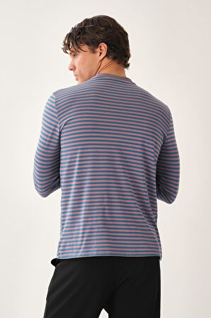 Çizgili Uzun Kollu T-Shirt
