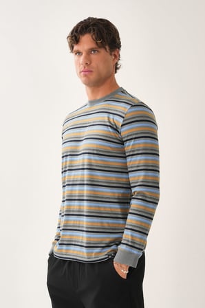 Çizgili Uzun Kollu T-Shirt