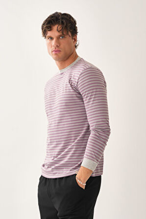 Çizgili Uzun Kollu T-Shirt