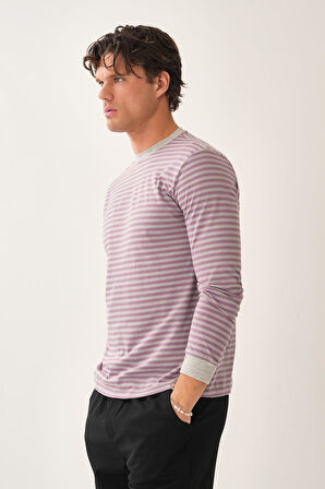 Çizgili Uzun Kollu T-Shirt