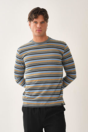 Çizgili Uzun Kollu T-Shirt