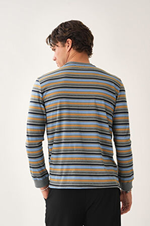 Çizgili Uzun Kollu T-Shirt