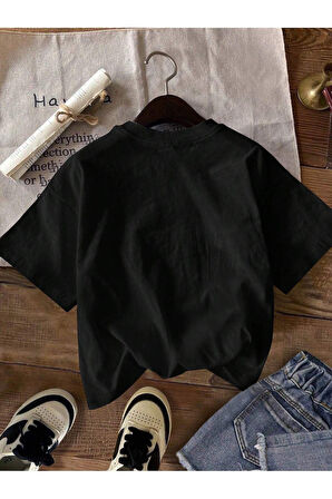Unisex OK Ayı Baskılı Oversize T-Shirt