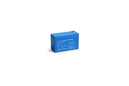 Blue Battery 12 Volt 9 Amper 12V 9 Ah Bakımsız Kuru Akü , Ups Aküsü